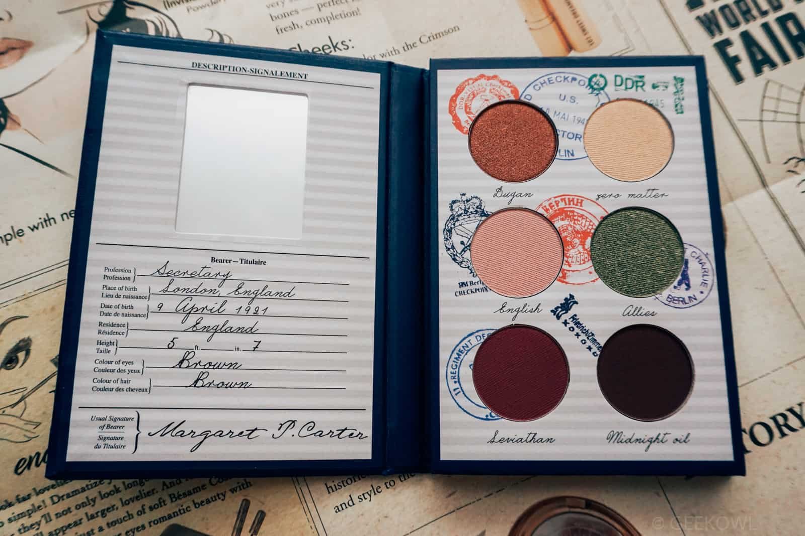 agent carter mirror and palette colors